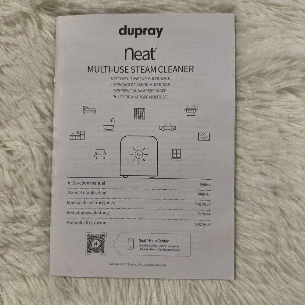 Dupray neat multi use steam cleaner instruction manual paper staple